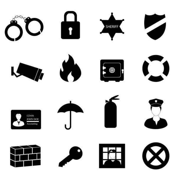 Set di icone di sicurezza — Foto Stock