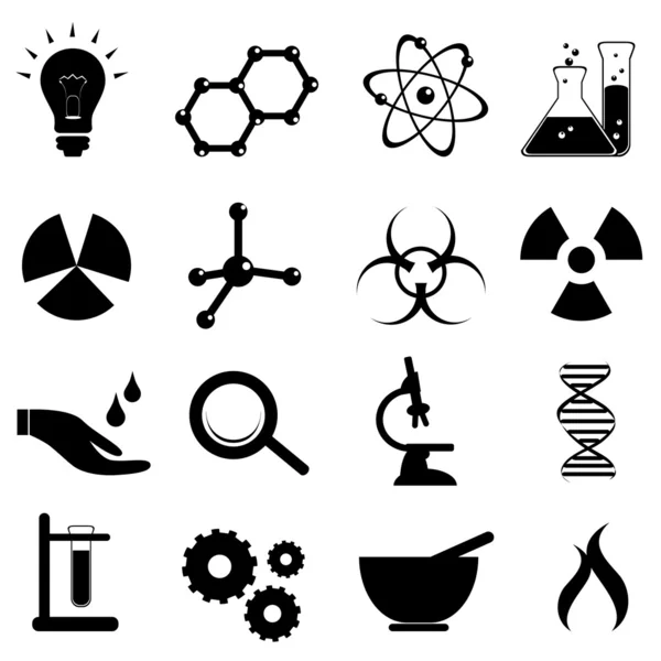 Conjunto de ícone de ciência — Fotografia de Stock