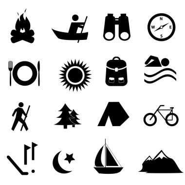 Leisure and recreation icons