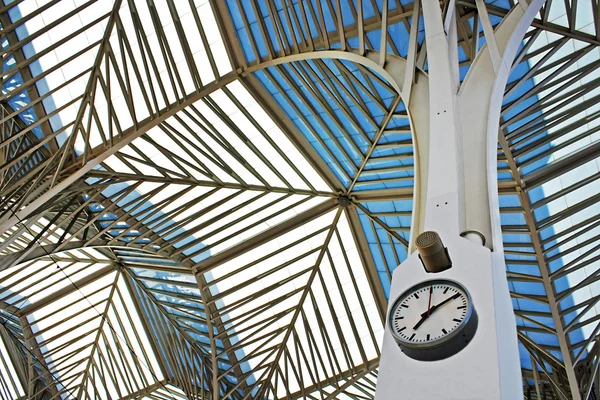 Railway station clock — Stock Photo, Image