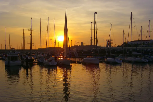Marina zachód słońca — Zdjęcie stockowe