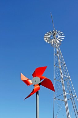 Two windmills clipart