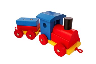 Colorful toy train clipart