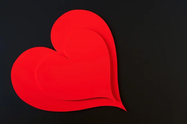Rød hjerte - Stock-foto