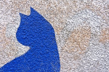 Blue cat clipart