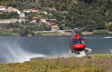 Firefighting helicopter clipart