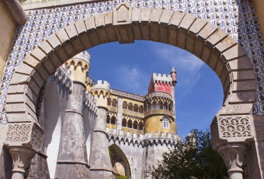 Arabic arch of Pena Palace clipart