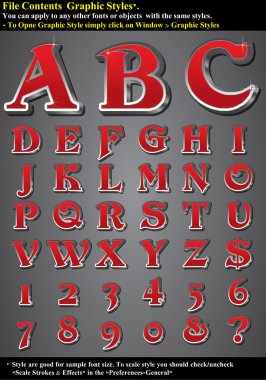 Set 3D Alphabet clipart