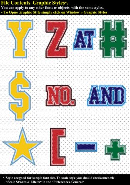 Set Tackle Twill Alphabet clipart