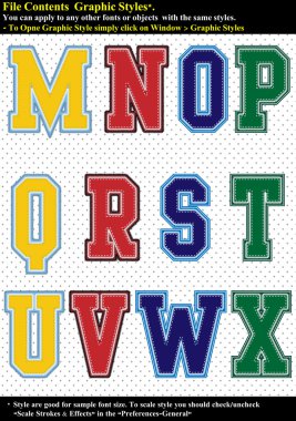 Set Tackle Twill Alphabet clipart