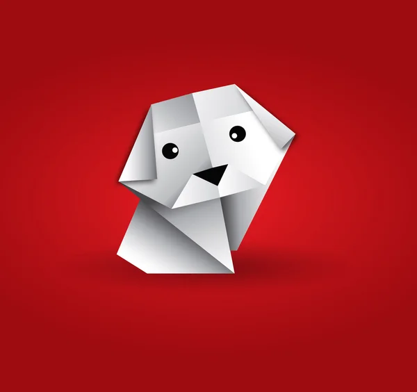 Origami pes — Stockový vektor