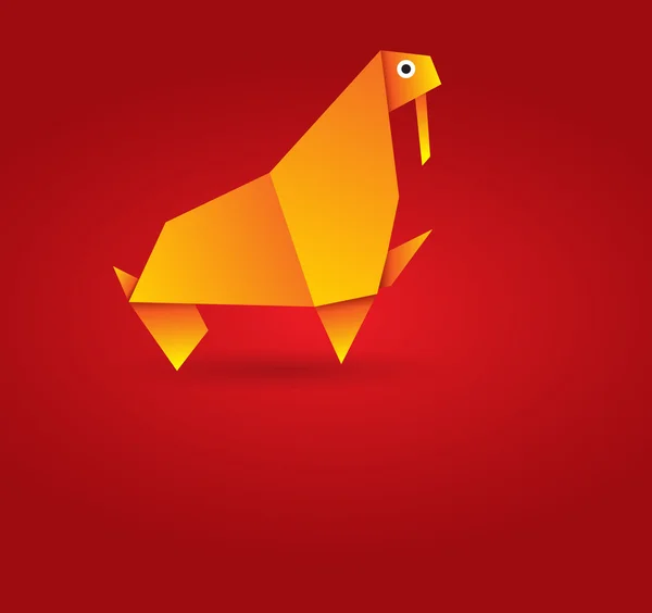 Lion de mer Origami — Image vectorielle