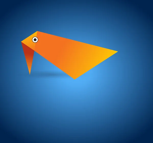 Origami-Krähe — Stockvektor