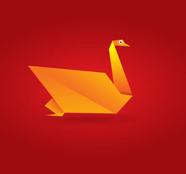 Origami Swan — Stock Vector