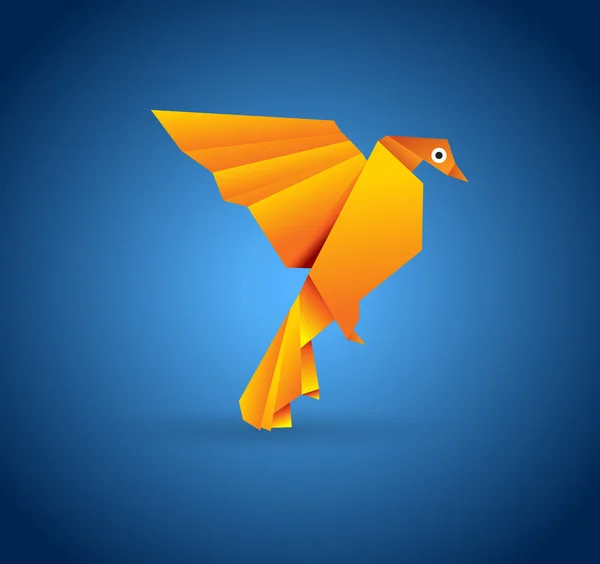 Origami fågel — Stock vektor