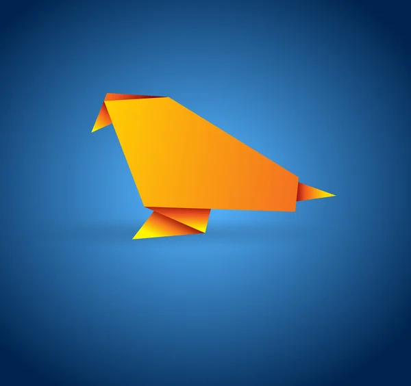Oiseau origami — Image vectorielle