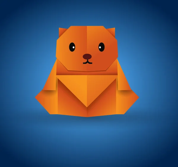 Origami niedźwiedzia — Wektor stockowy