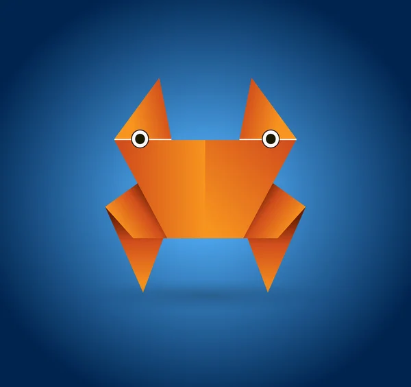 Origami Krab — Wektor stockowy