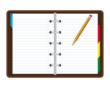 Realistic note book clipart