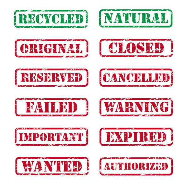 Collection of rubber stamps