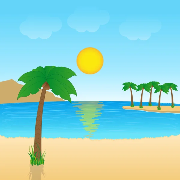 Stock vector Tropical landscape