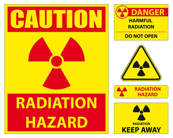Radiation hazard signs — Stock Vector