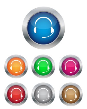 Call center buttons clipart