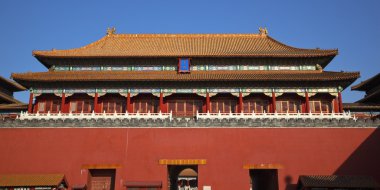 Gugong Forbidden City Palace Entrance Gate Beijing China clipart