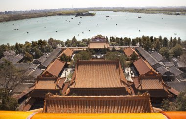 Kunming Lake from Longevity Hill Summer Palace Beijing China clipart