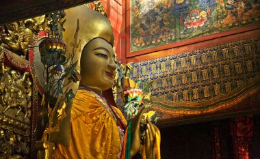 Zhong Ke Ba Details Yonghe Gong Buddhist Temple Beijing China clipart
