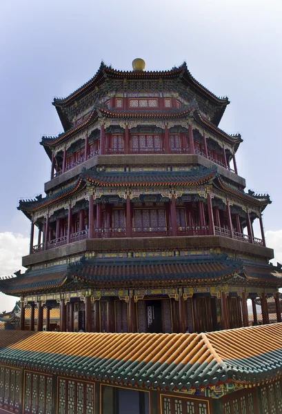 Башня Летнего дворца Будды на Холме долголетия — стоковое фото