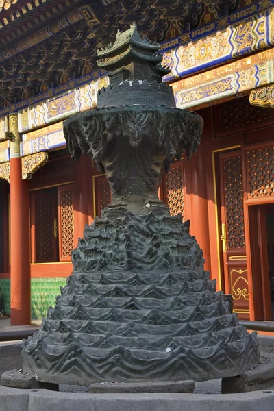 Budista Inferno Bronze Estátua Yonghe Gong Templo Pequim China — Fotografia de Stock
