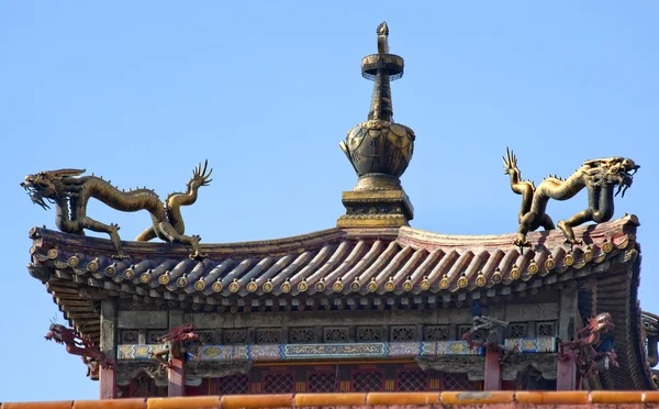 Gugong Forbidden City Palace Dragon Pavilion Beijing China — Stock Photo, Image