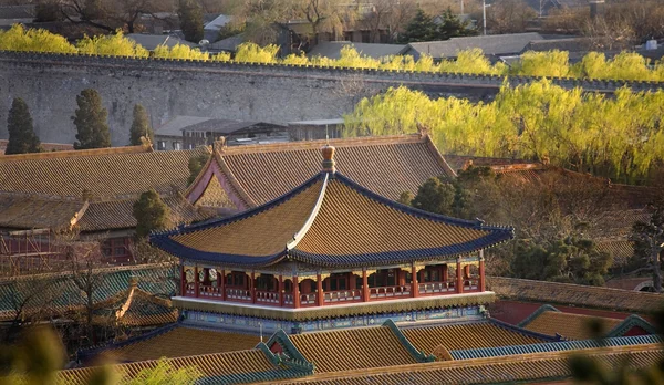Blue Gold Pavilhão Cidade Proibida Pequim China — Fotografia de Stock