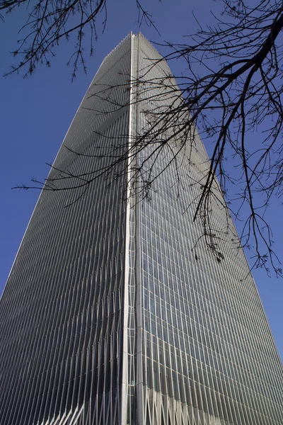 Πεκίνο ουρανοξύστης guomao κεντρική επιχειρηματική περιοχή Πεκίνο πηγούνι — Φωτογραφία Αρχείου