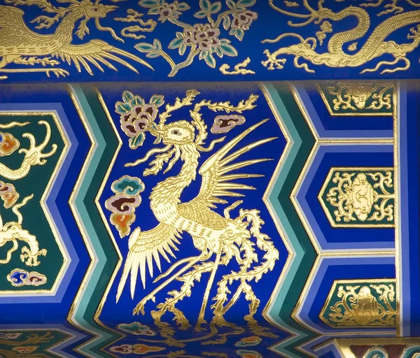 Phoenix detalj templet i himlen Peking — Stockfoto