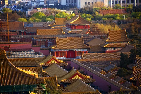 Rode paviljoen in de verboden stad beijing china — Stockfoto