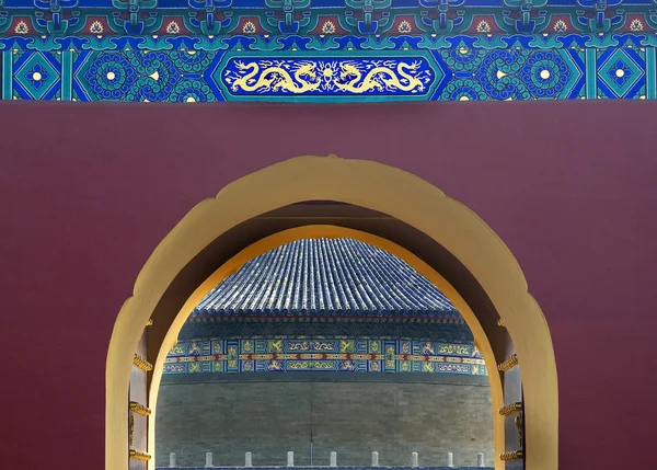 Poort details tempel van de hemel beijing china — Stockfoto