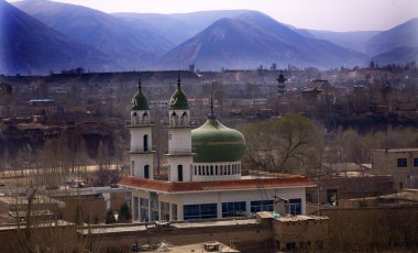 Islamic Mosques Gansu Province China clipart