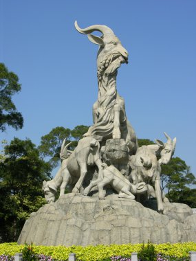 Five Goat Statue Yue Xiu Park Guangzhou clipart