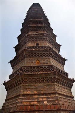 eski demir Budist pagoda kaifeng Çin