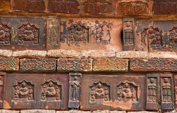 Szczegóły dawnych cegieł żelaza Buddyjski pagoda kaifeng Chiny — Zdjęcie stockowe