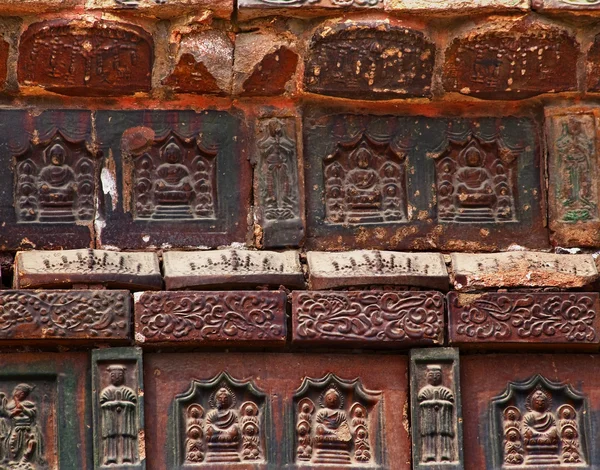 Ancient Buddha Bricks Details Iron Buddhist Pagoda Kaifeng China — Stock Photo, Image