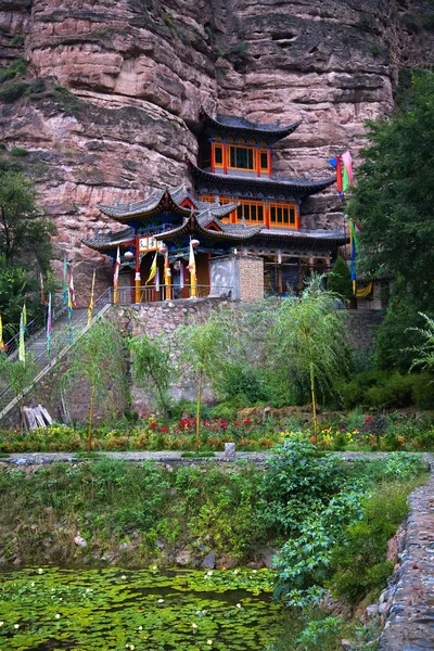 Binglin Si Bright Spirit Temple bouddhiste Lanzhou Gansu Chine — Photo