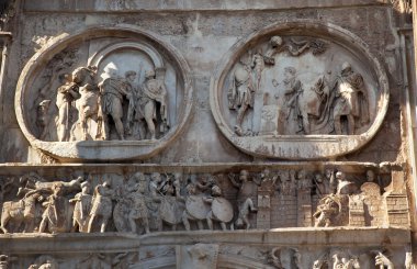 Details Arch of Constantine Rome Italy clipart