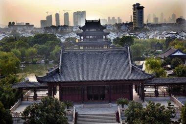 Erkekler manzara alan suzhou Çin Hall dört auspicous yararları pan
