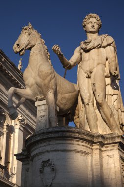 Castor heykel savunucusu Roma capitoline tepesi Roma İtalya