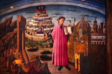 Dante and the Divine Comedy Duomo Cathedral Basilica Florence It clipart