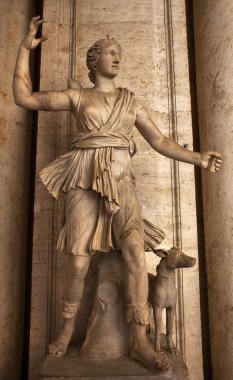 Ancient Diana Statue Sculpture Capitoline Museum Rome Italy clipart