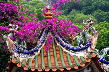 Dragon Roof Taoist Temple Xiamen China clipart